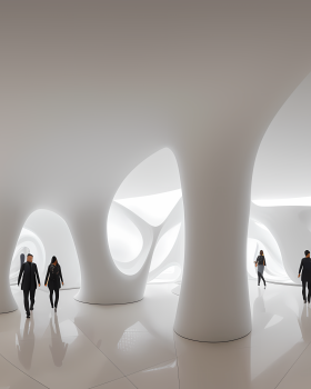 Concept exhibition space museum of Contemporary Art