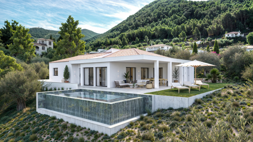 阿尔考辛独栋带泳池住宅3D可视化项目丨西班牙马拉加-13