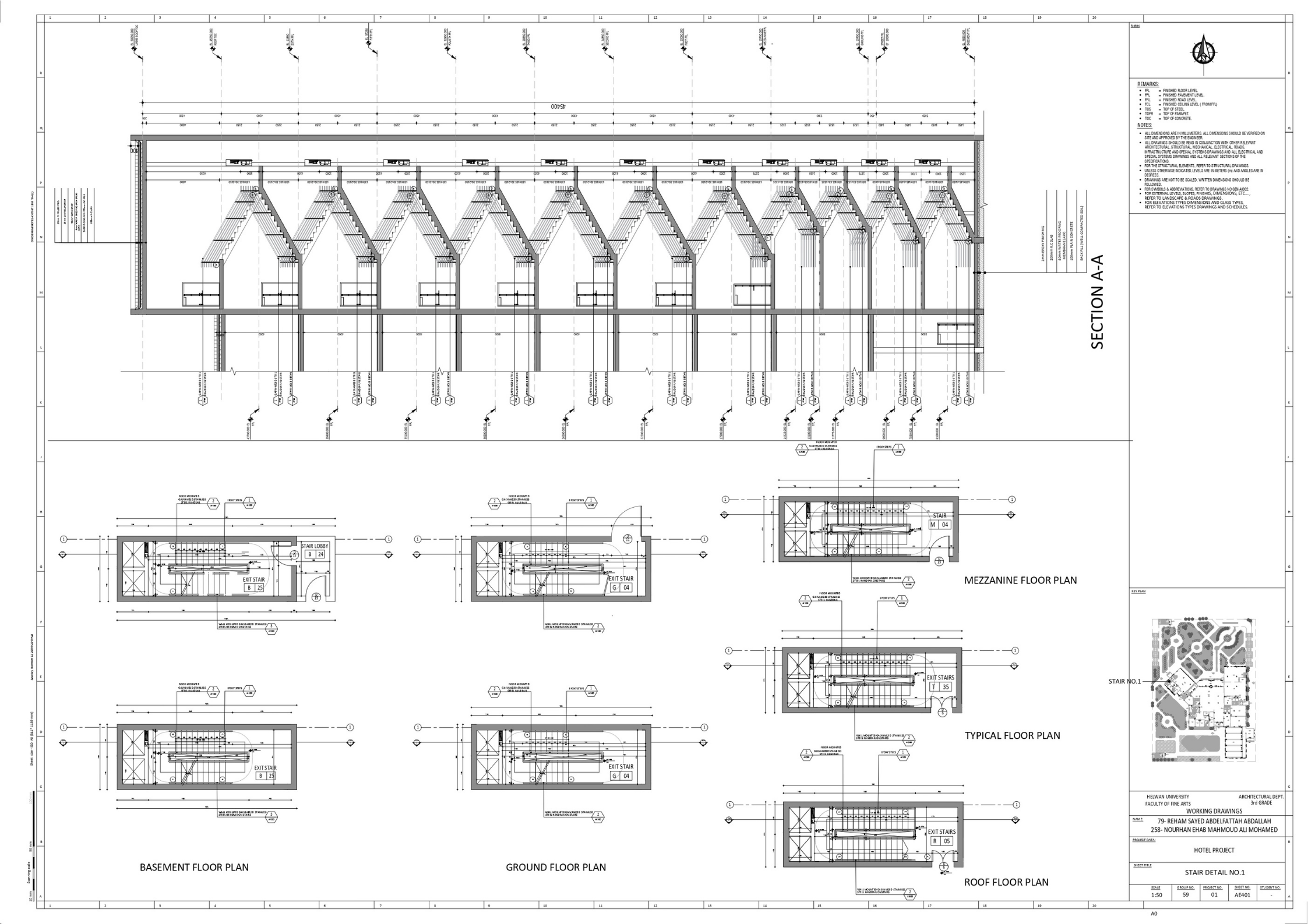 RENOS(3  STARS HOTEL)技术绘图项目丨赫勒万大学美术学院建筑系-33