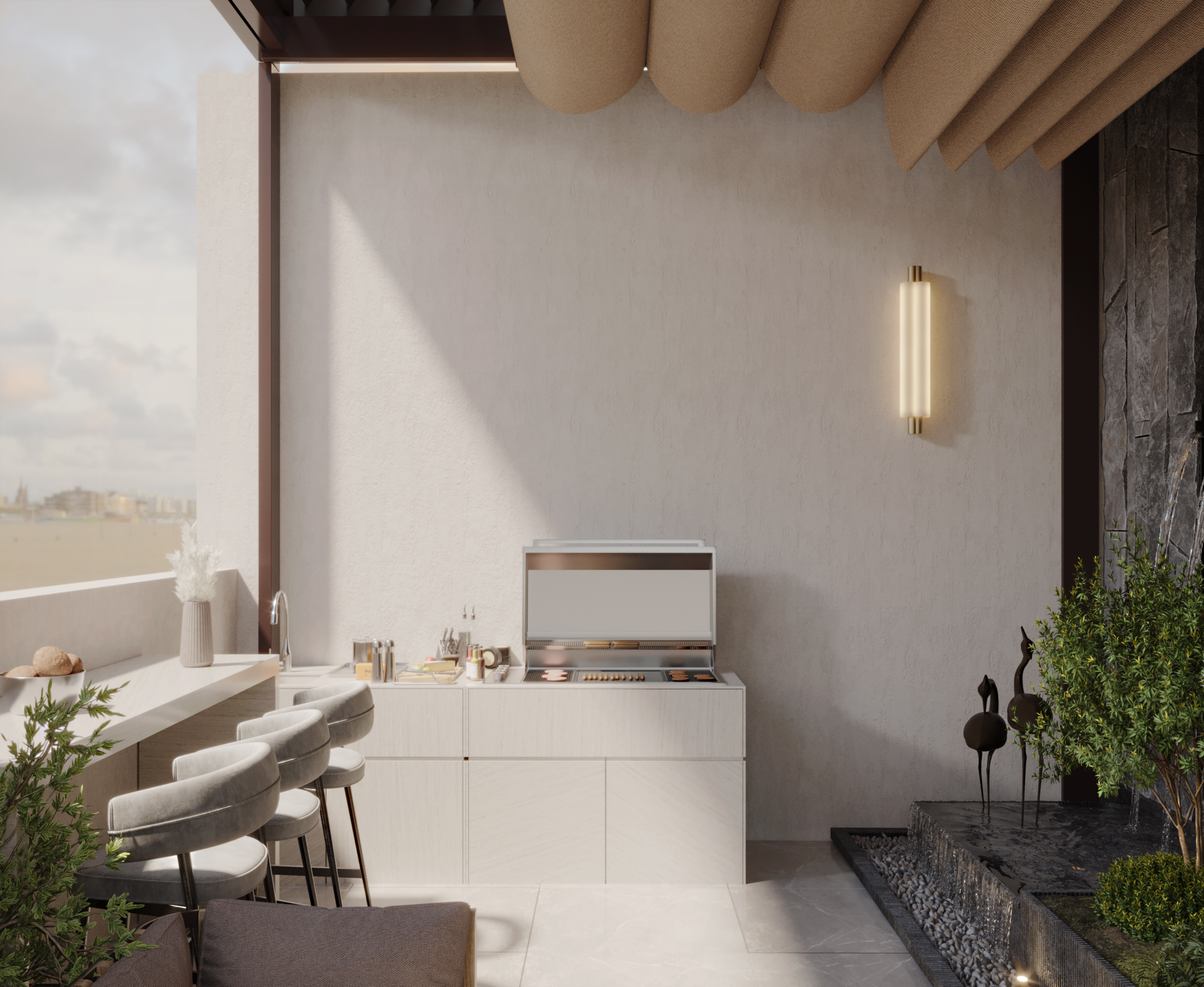 MODER LIVING ROOM WITH OUT DOOR AREA-6