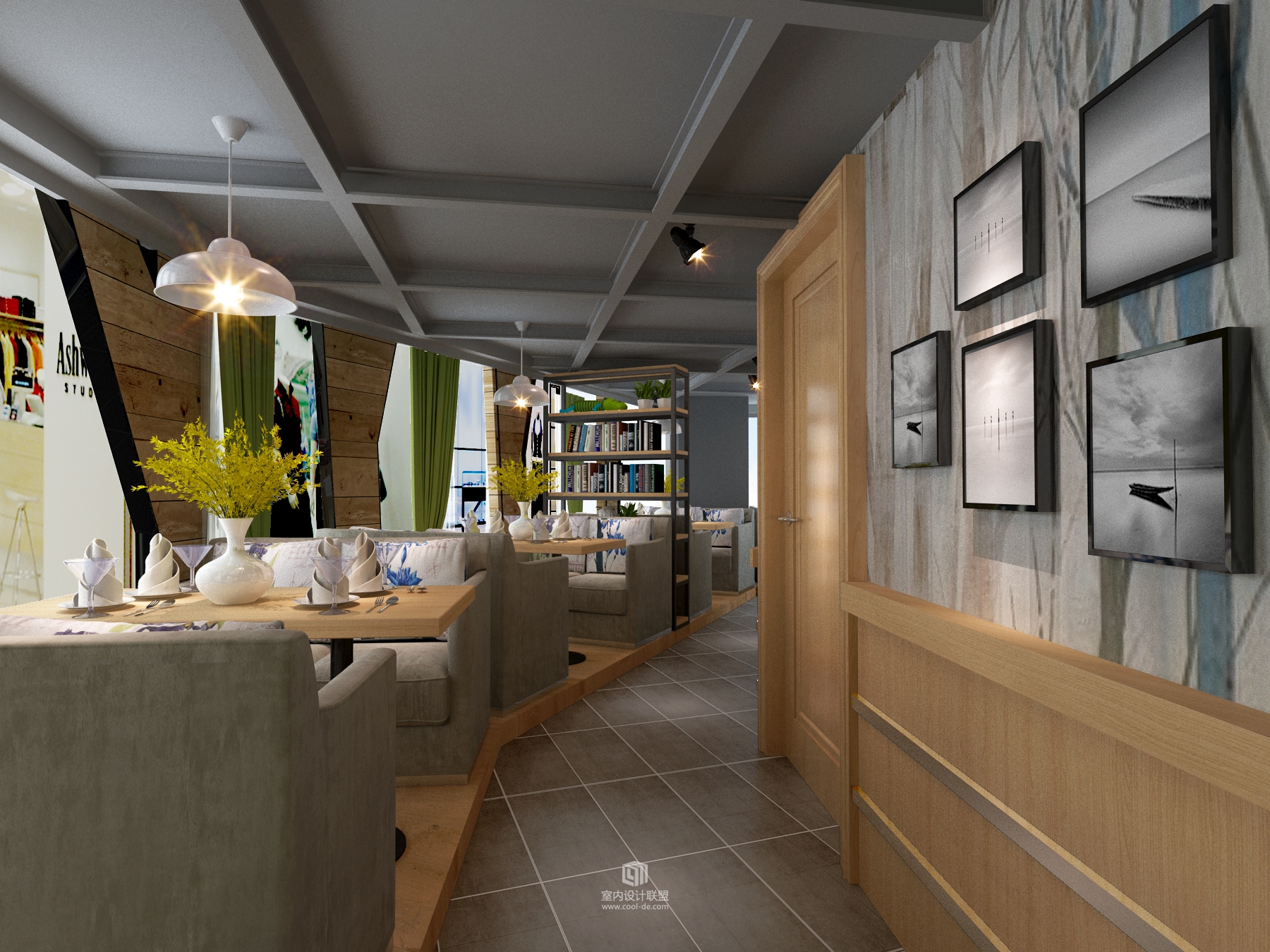 蓝柚公装设计 昆明西餐厅装修设计 商铺装修设计效果图-9