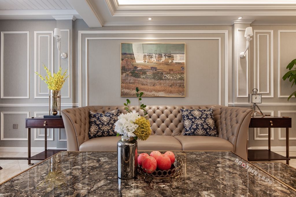 新鸥鹏教育城 104㎡欧式风格装修设计-13