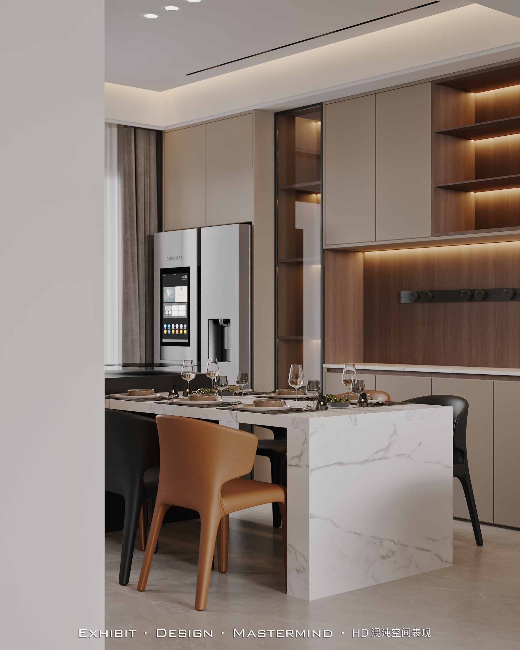 新作首发 现代 客餐厅×混沌空间视觉表现-4