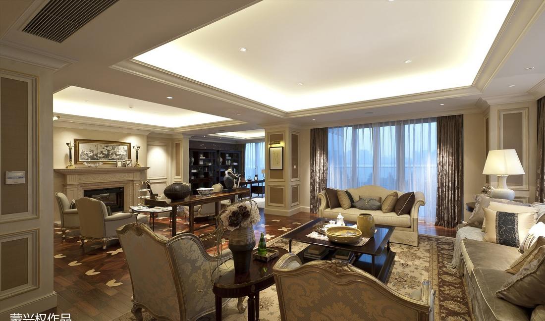 蒙兴权丨别墅丨【杭州】绿城蓝色钱江 江景大宅法式风-3