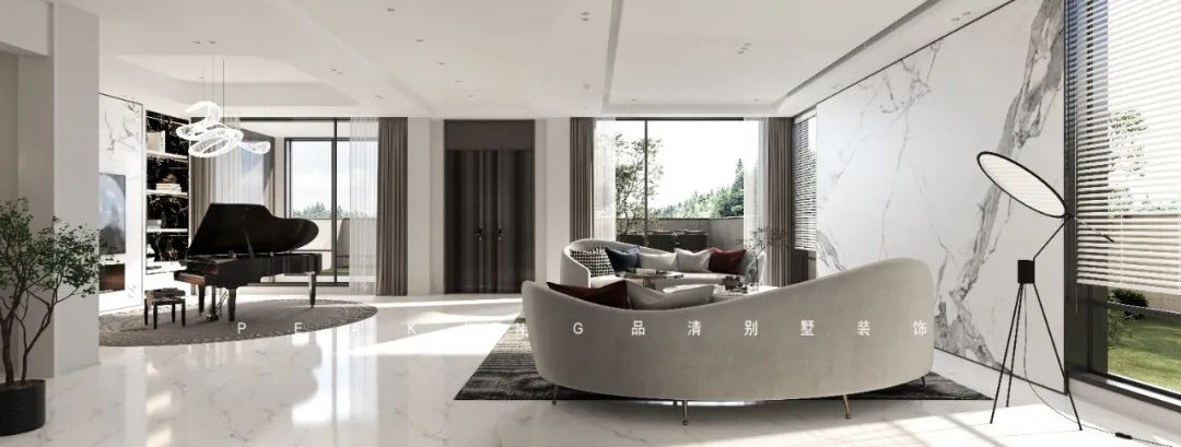 720㎡现代轻奢风格别墅装修案例-1