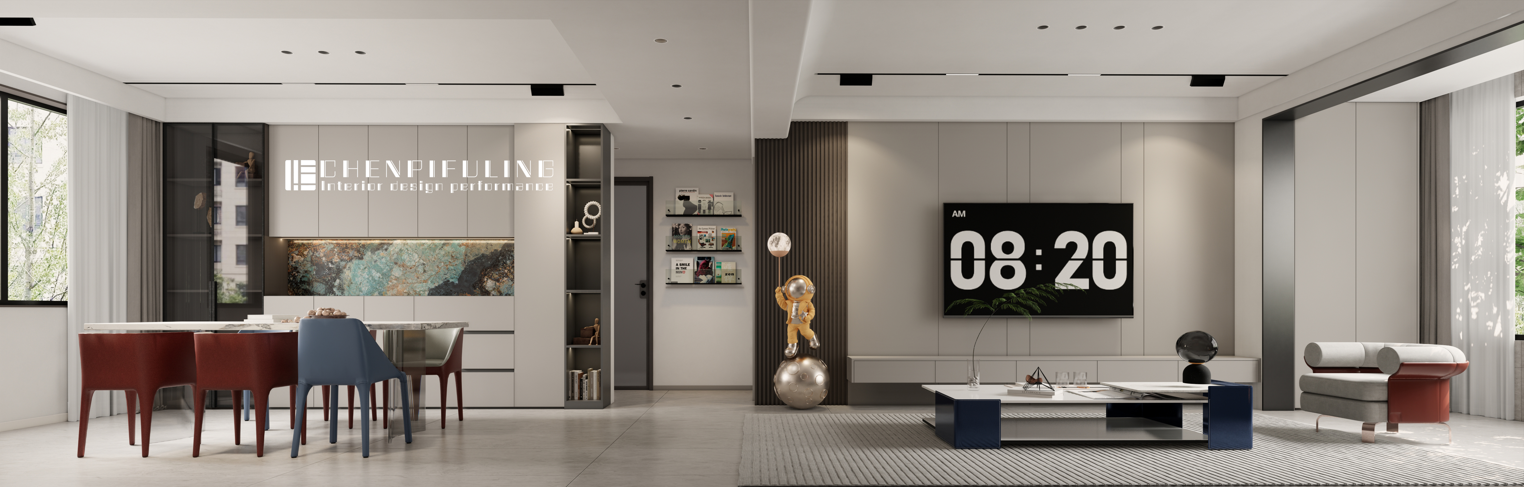 Enscape现代风格客餐厅-2