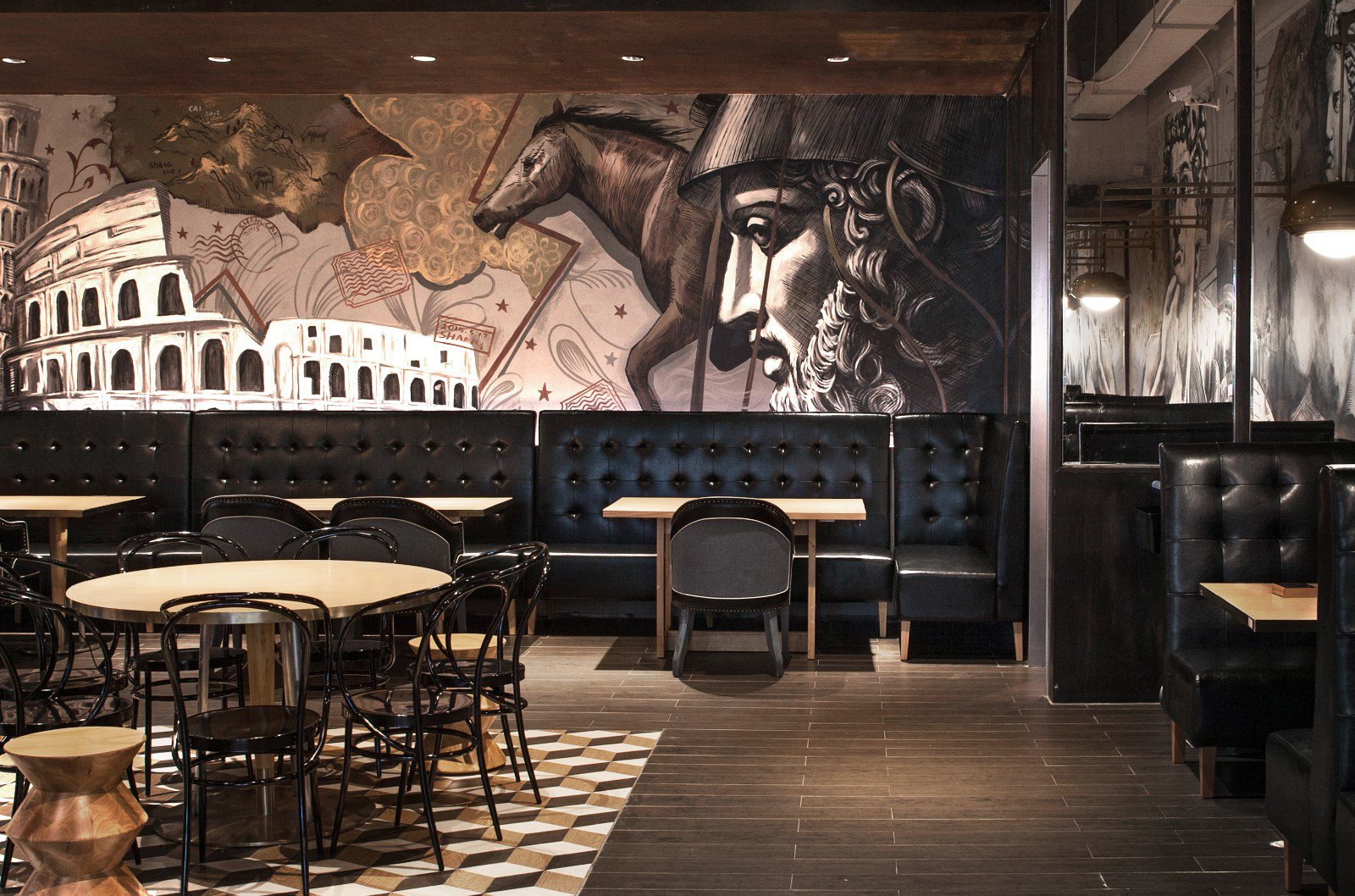 280m²东莞漫话热狗西餐厅  方盒子餐饮设计-13