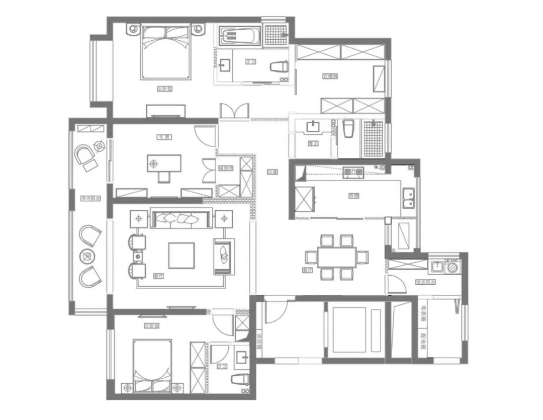 汇悦湾 160m²婚房设计丨红设计软装-57