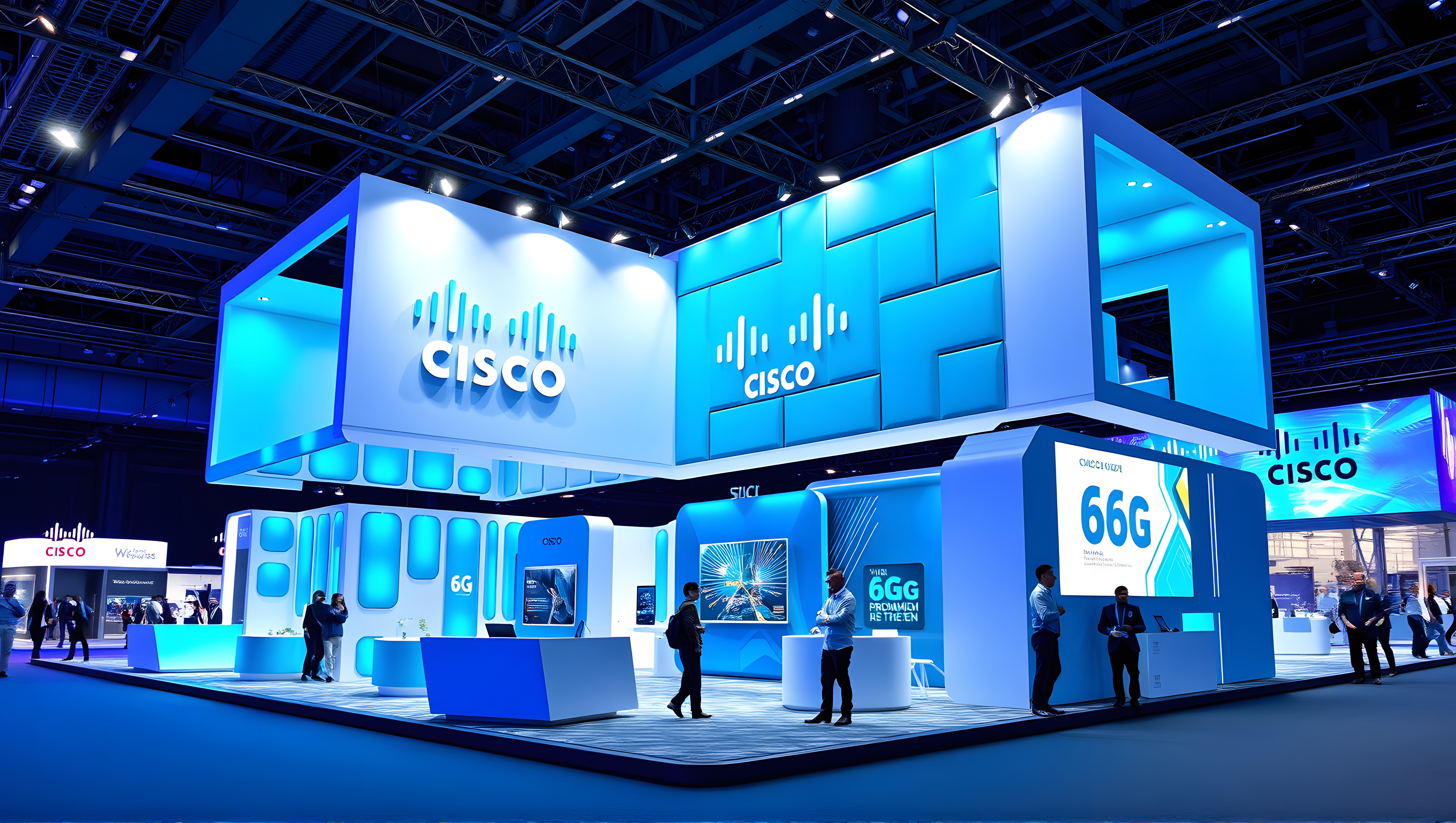 Cisco MWC booth design. Flux AI simulation generation.-0