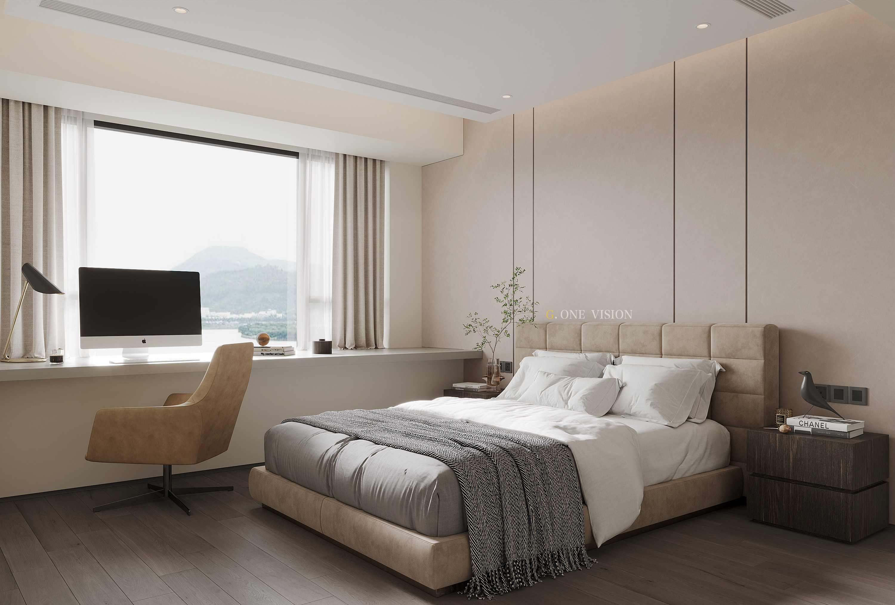 现代简约办公空间设计案例丨勇者空间表现工作室-12