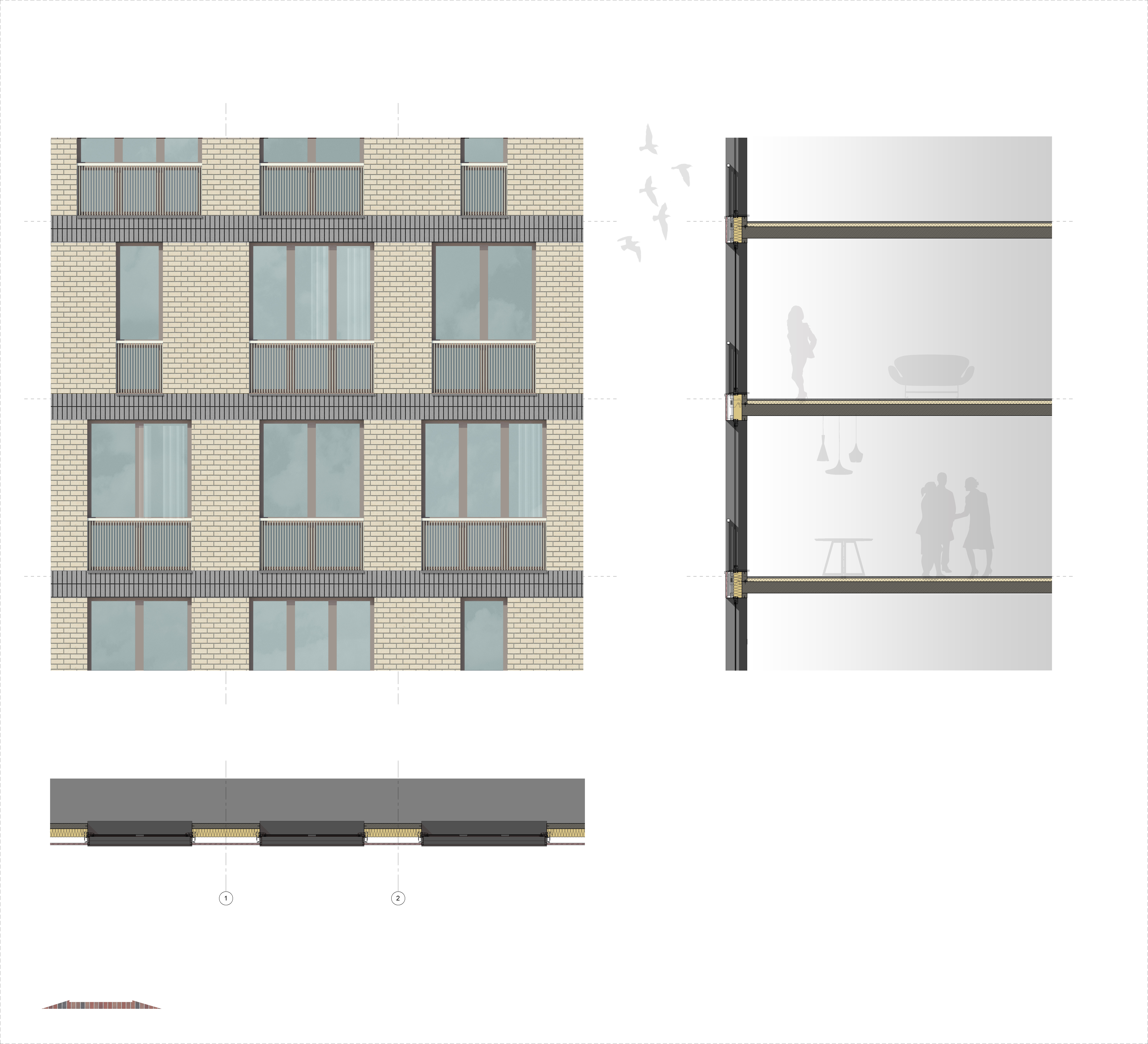 Facades and housing design for apartment complex-4