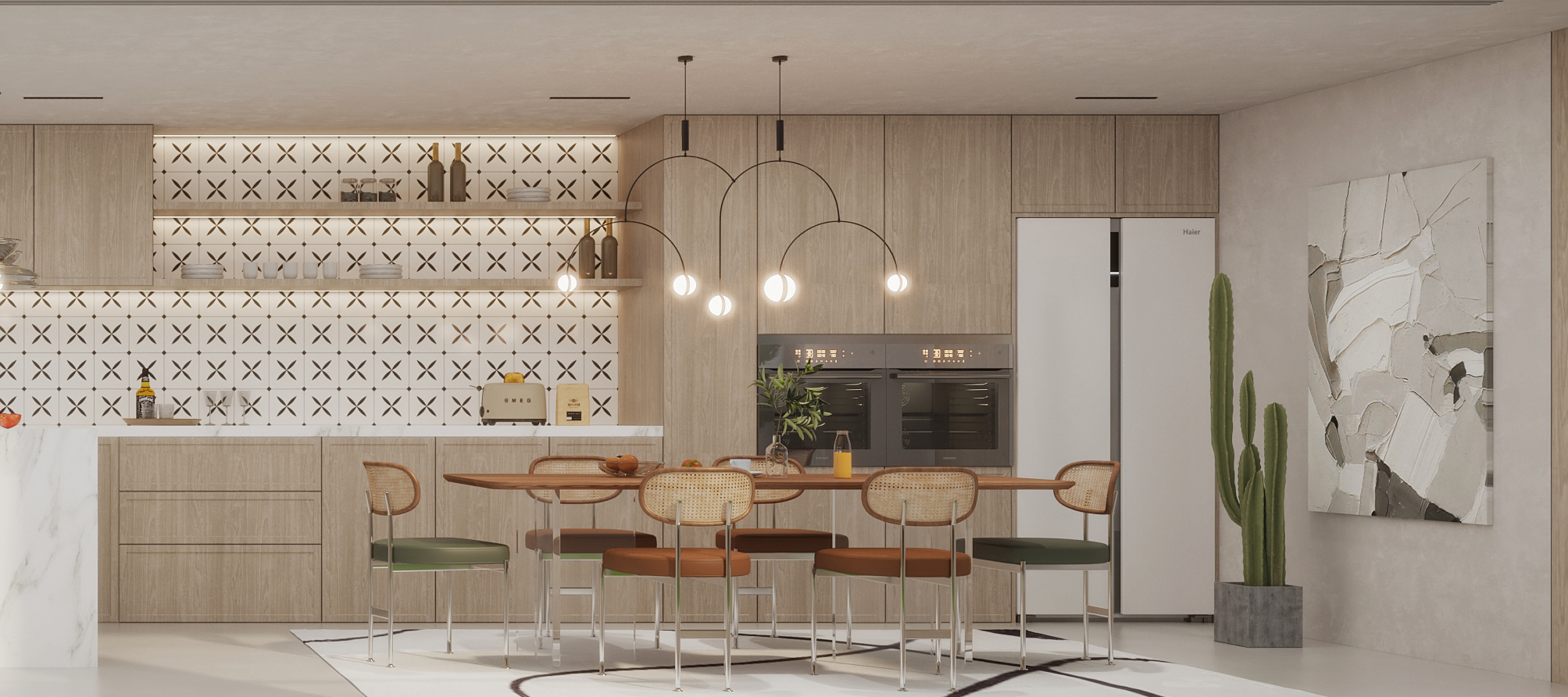  案例更新 300㎡上海别墅 现代奶油风-3