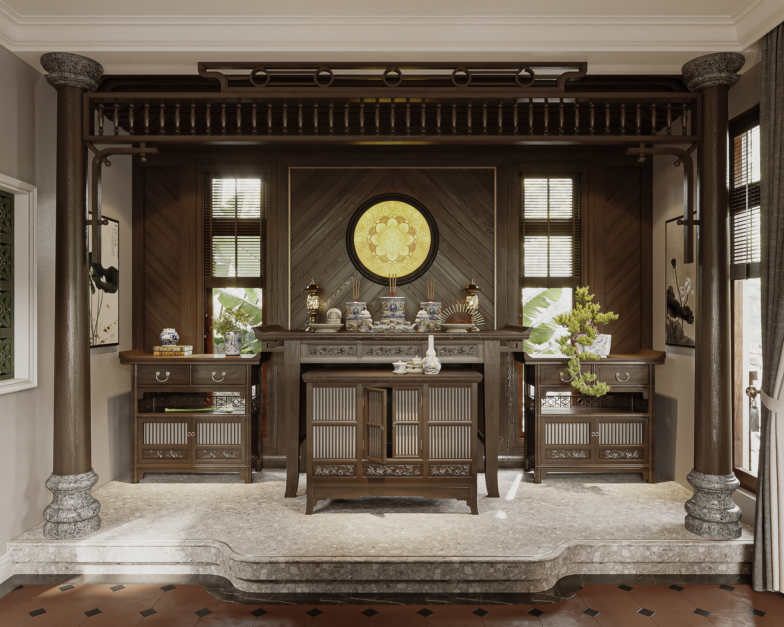 客厅 松泰别墅丨越南-19