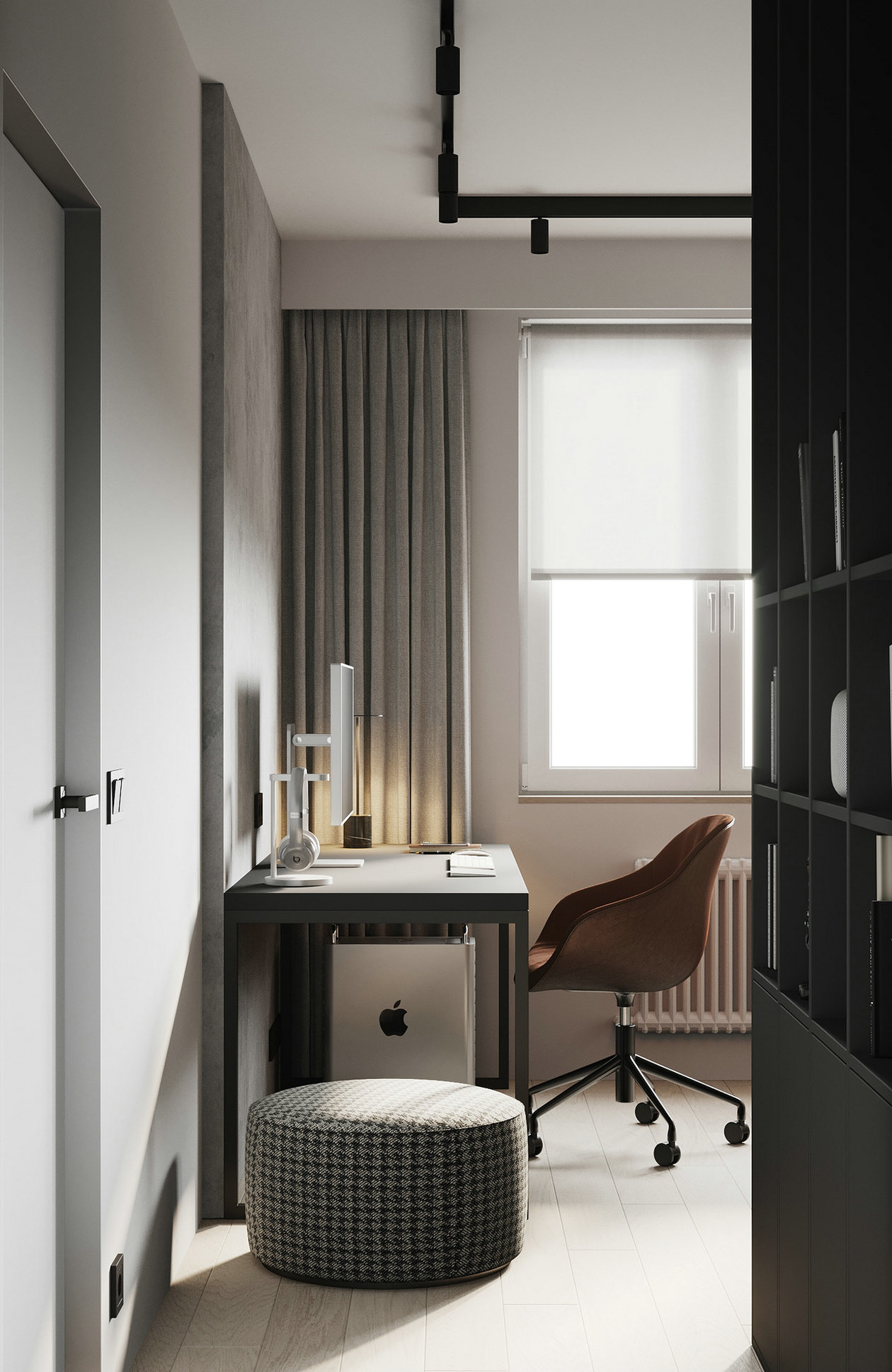 素简治愈，高级灰色系小空间公寓设计-14