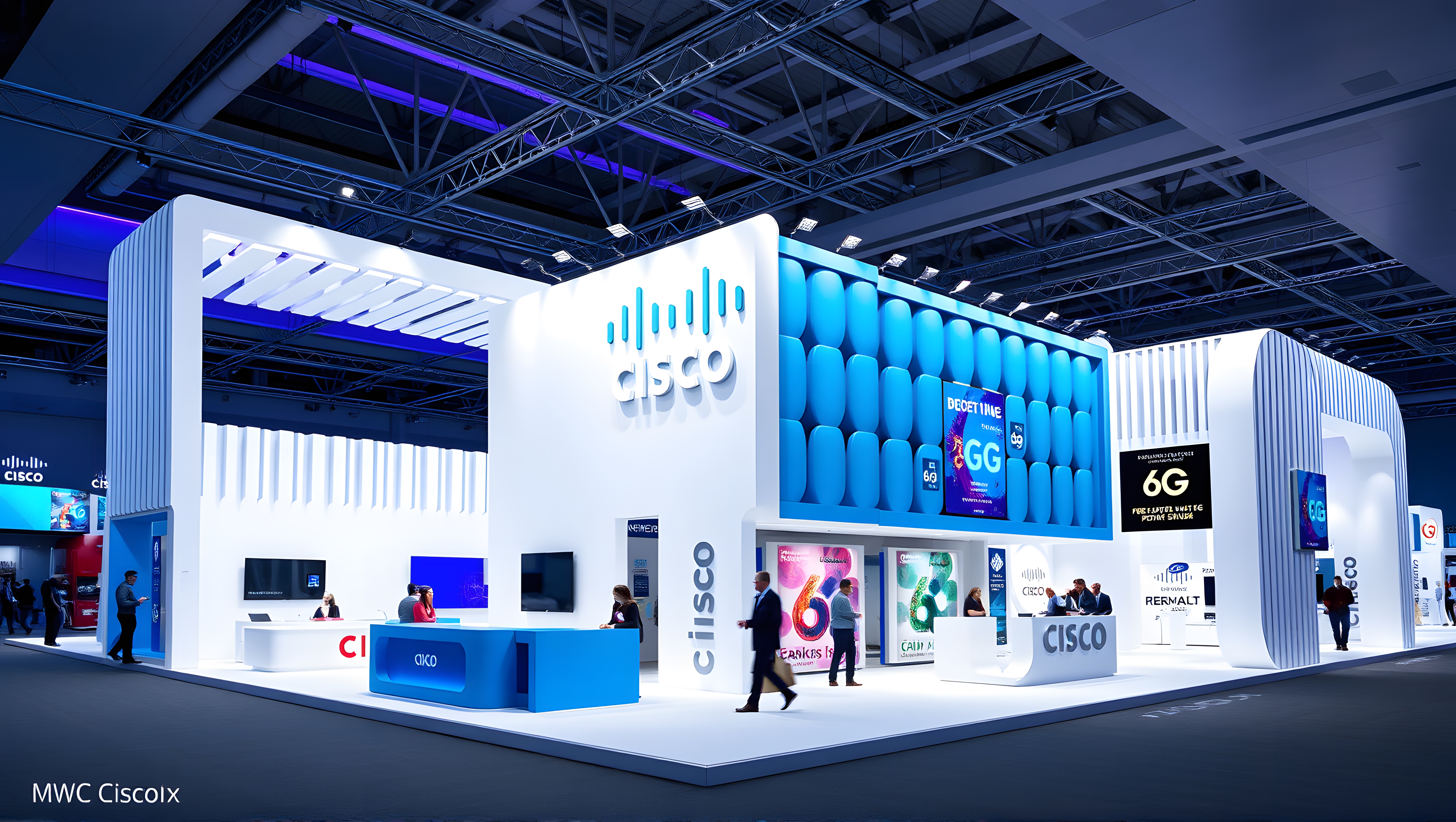 Cisco MWC booth design. Flux AI simulation generation.-12