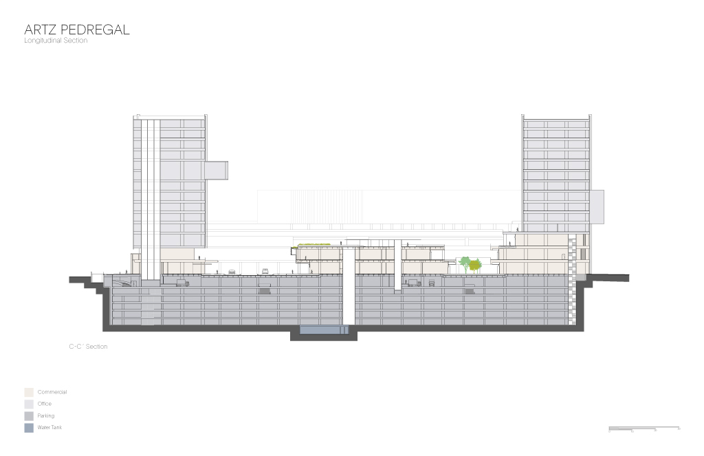 墨西哥城新地标 ARTZ Pedregal · 绿色公共空间与城市融合的设计-77