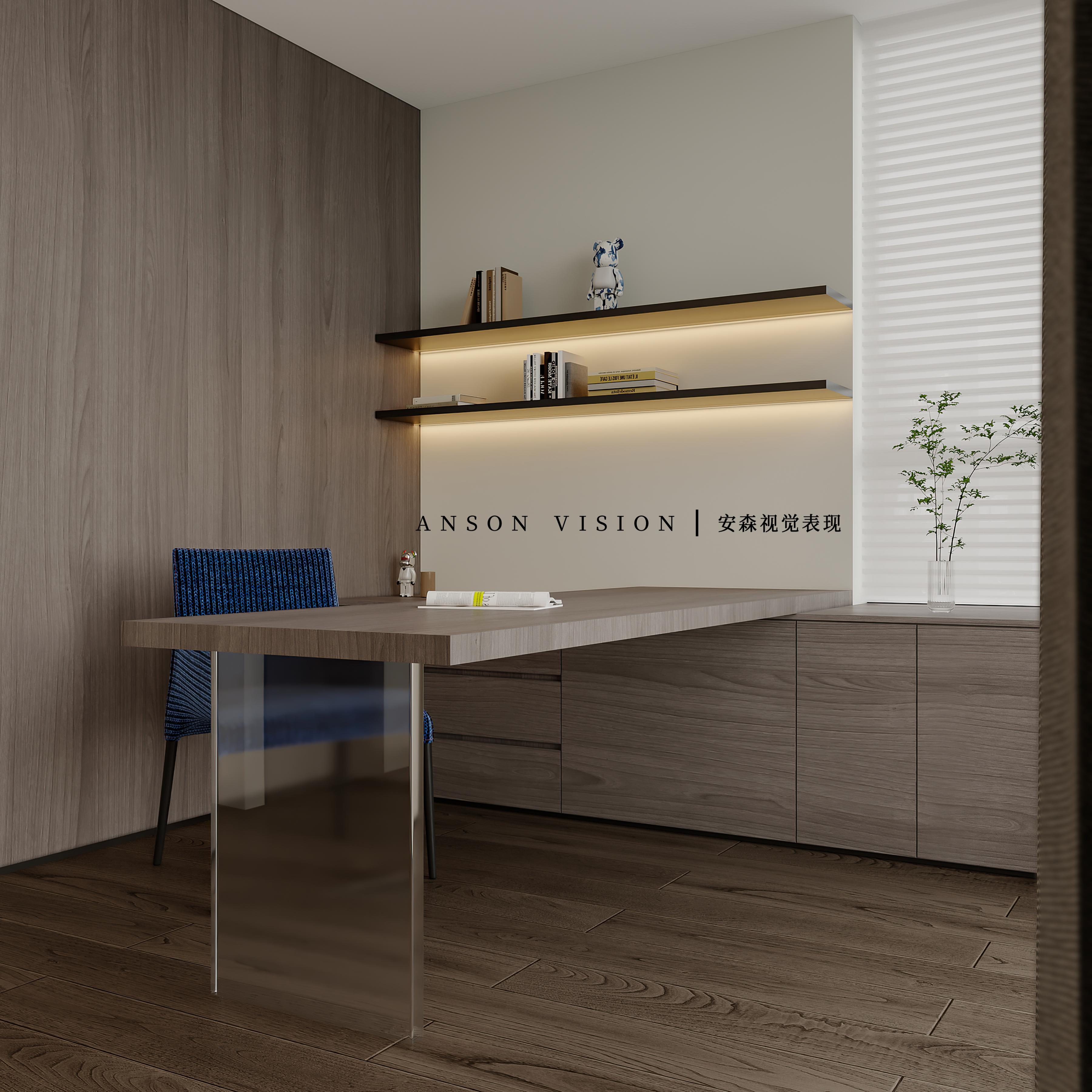 新中式别墅效果表现丨Ansonvision·蒙头睡-17