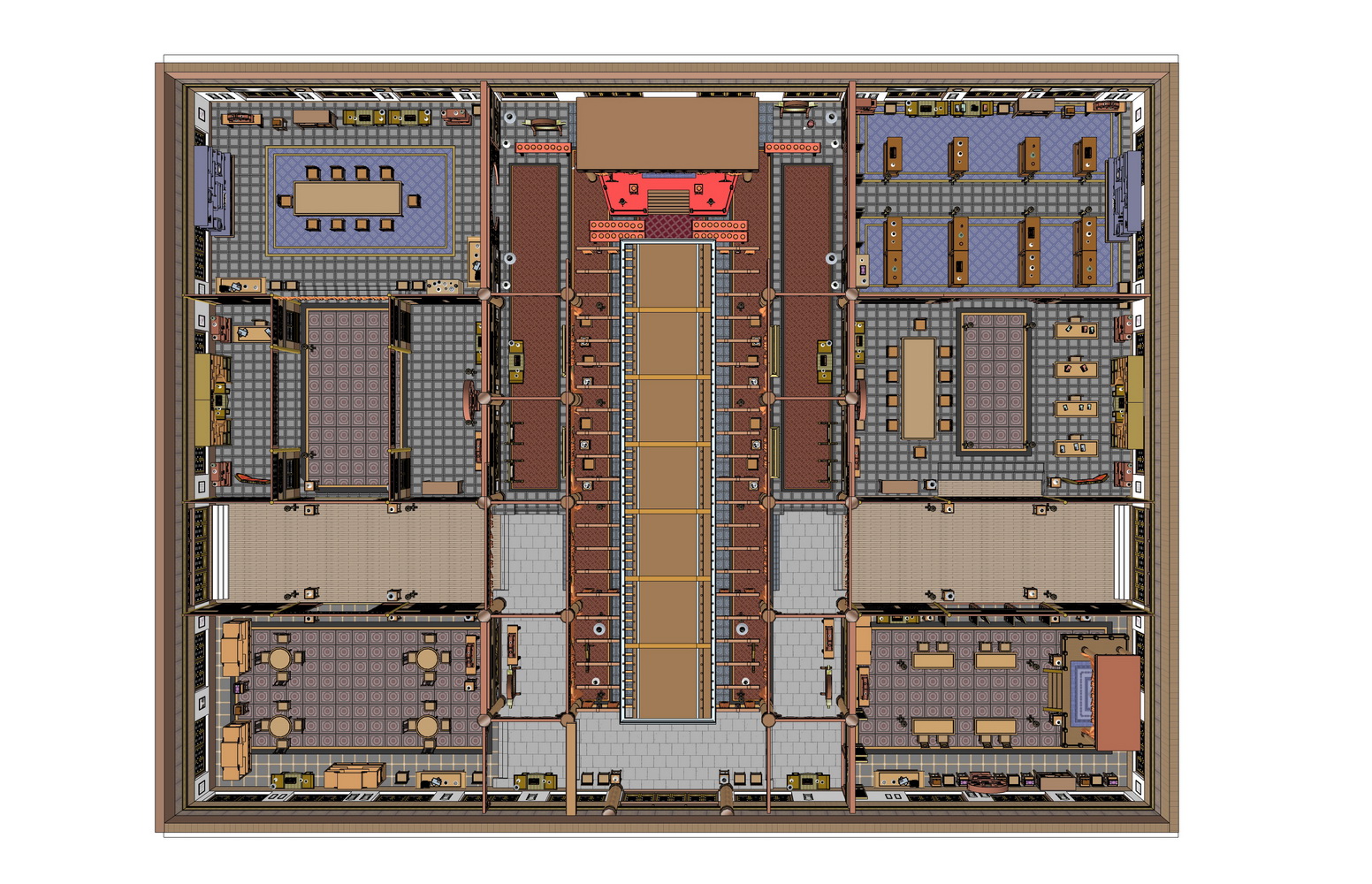 古代门派大殿SU模型-6