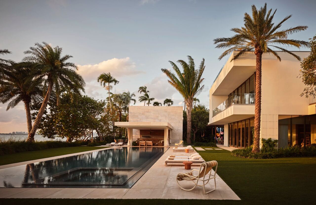 迈阿密海岸线2000㎡的禅意艺术私宅丨美国迈阿密丨Kelly Behun Studio-1