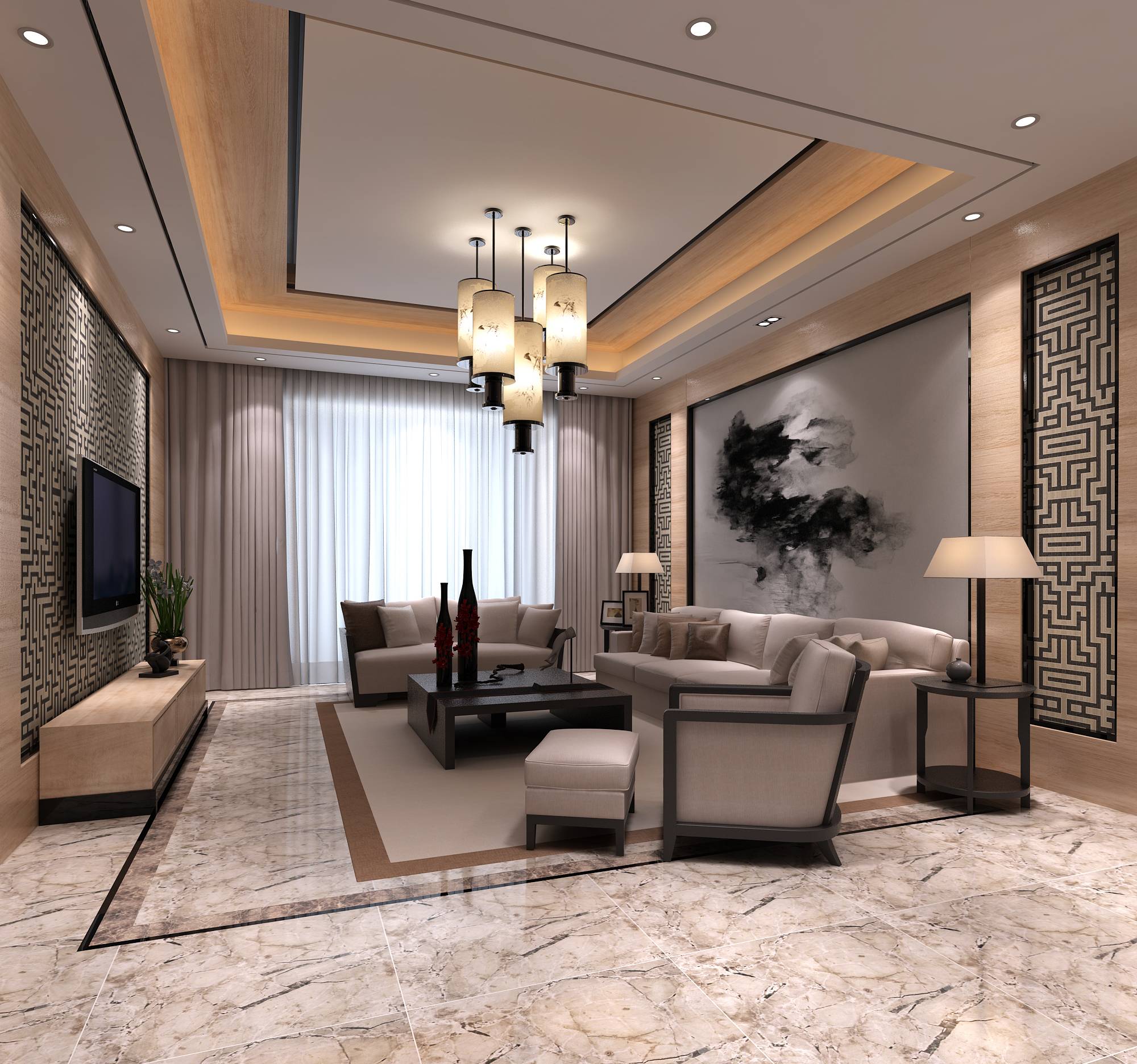 中式新中式风格家装效果图-8-29