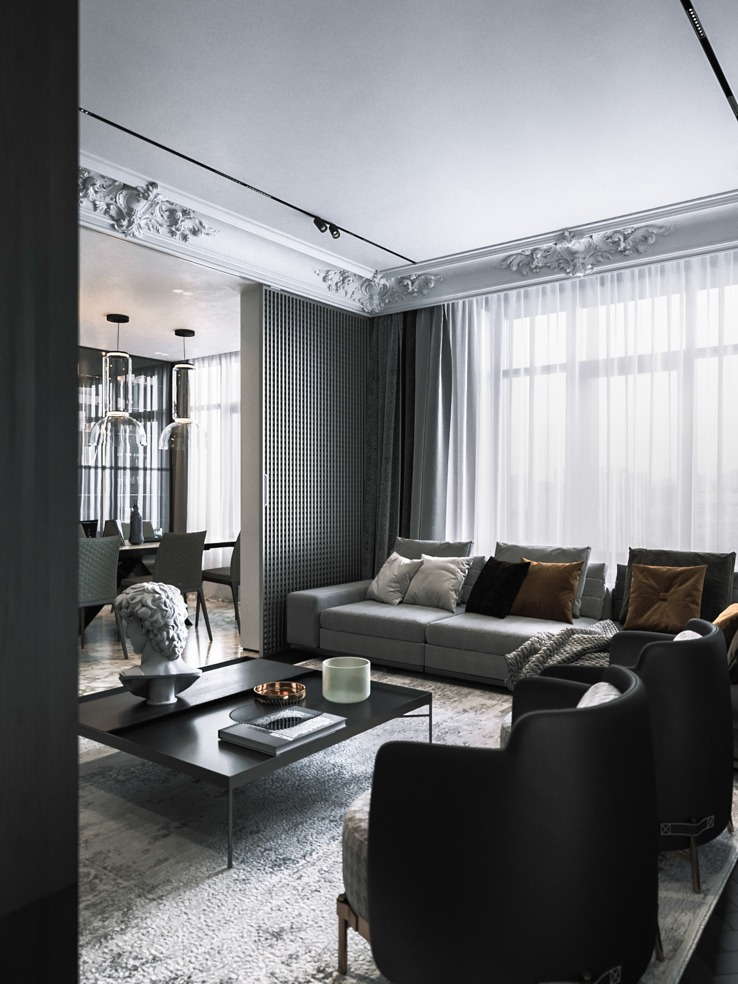 136平 欧式元素 点缀的现代空间-4