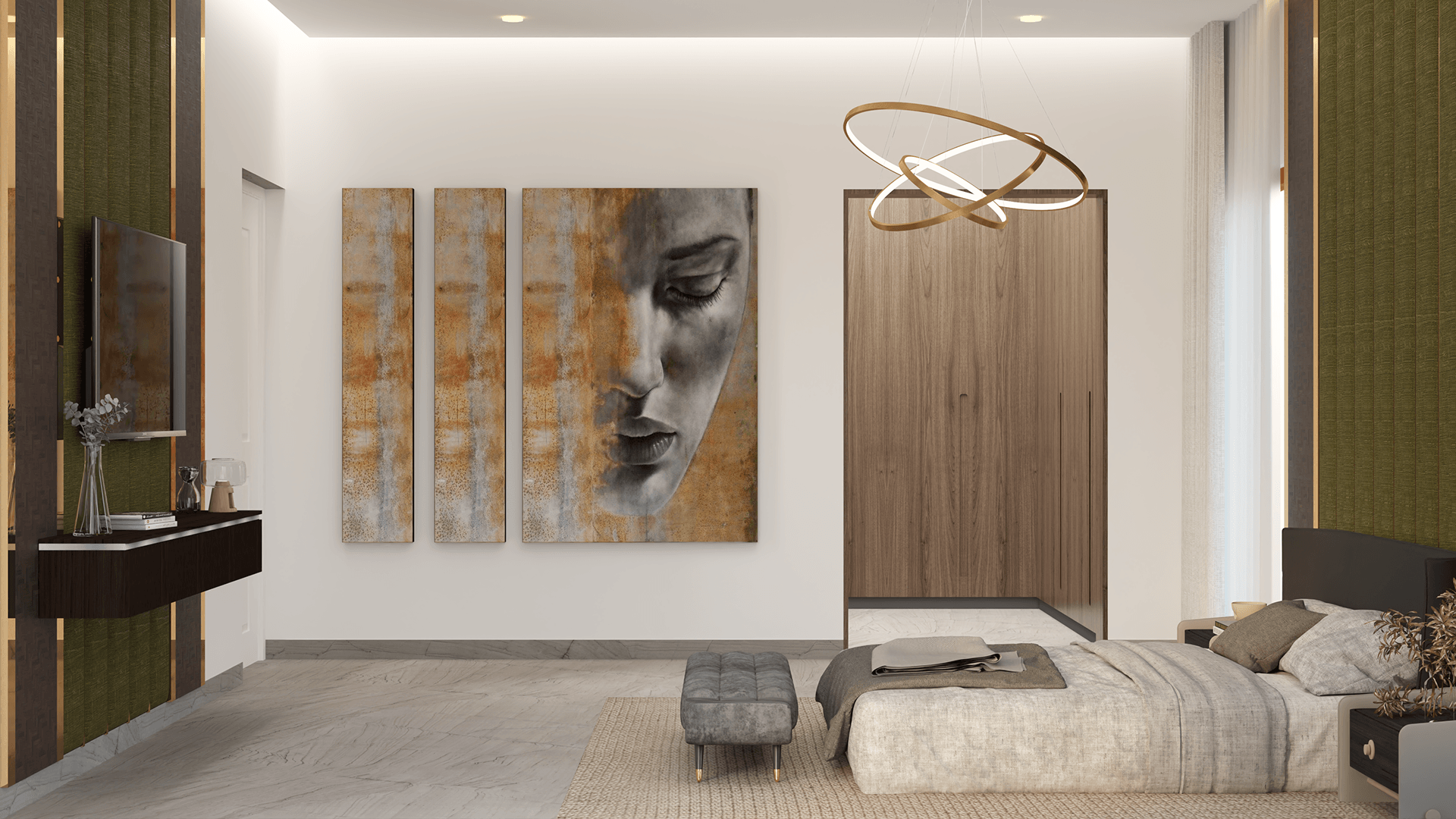 MR.SHAJAHAN RESIDENCE - BEDROOM'S-3