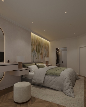 Modern Bedroom with Closet