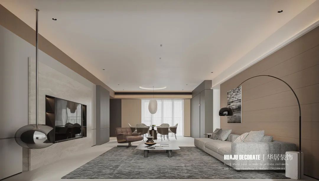 榕江四季城大平层现代简约设计丨华居装饰-4