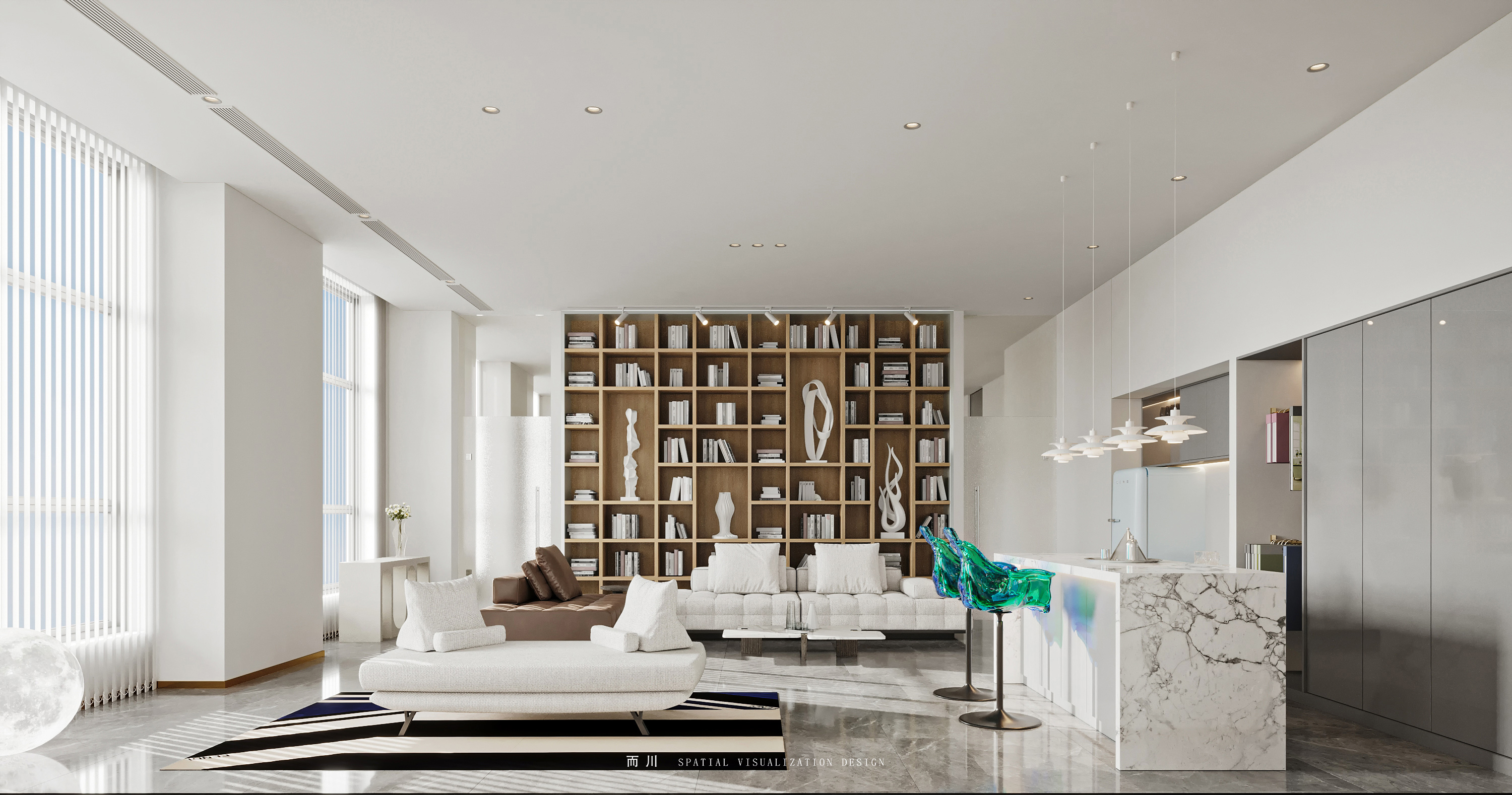 办公室项目丨而川空间可视化工作室-11