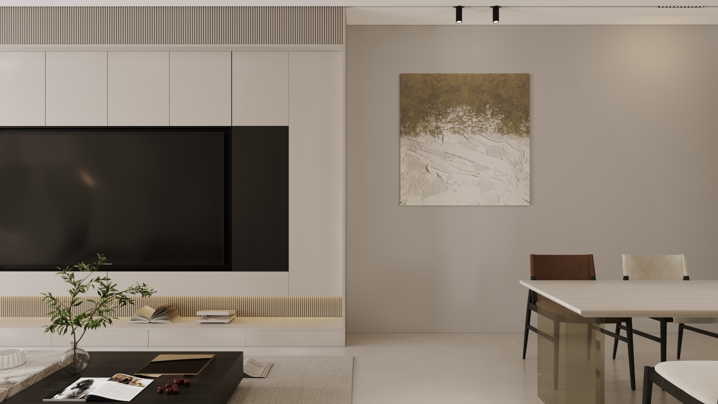 现代极简+奶油风室内设计-6