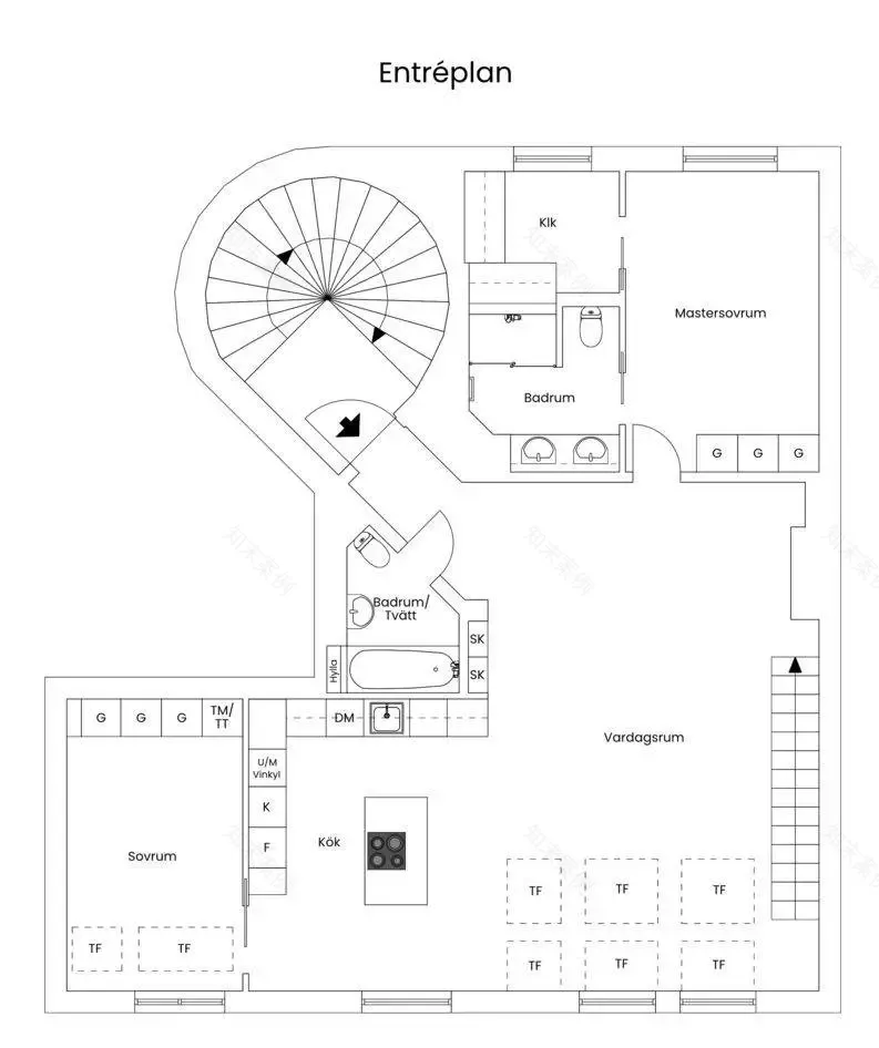 瑞典独特设计复式公寓,尽享城市宁静美景-24