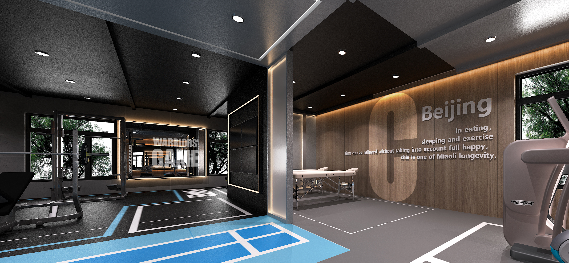 200㎡健身房设计-7