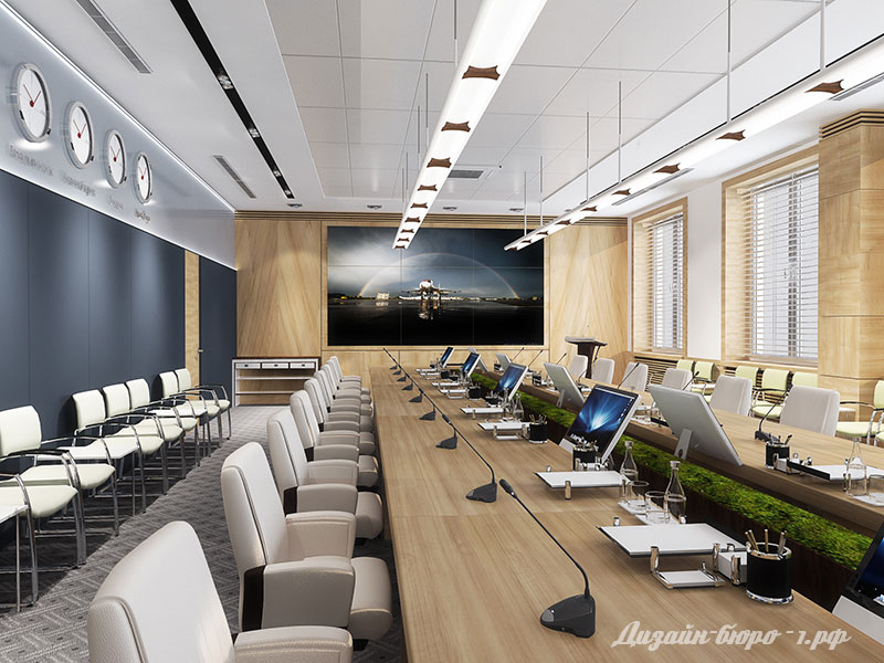 Дизайн офиса Объединенной Авиастроительной Корпорации. 100 кв.м. Москва-10