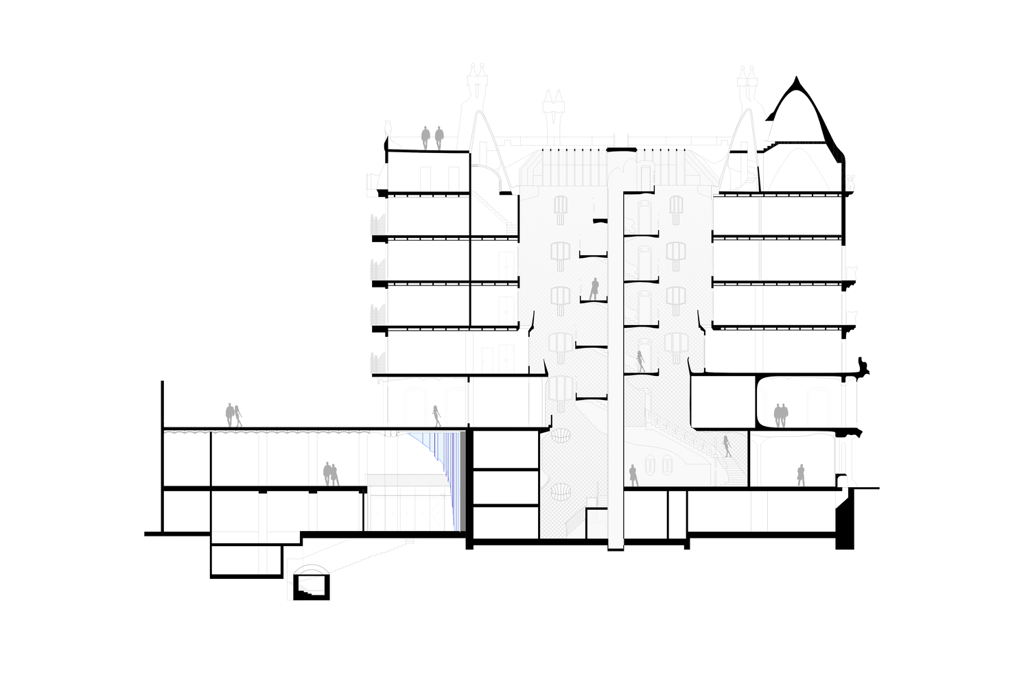 光之舞 · 巴特罗公寓楼梯与中庭设计丨西班牙巴塞罗那丨Kengo Kuma & Associates-38