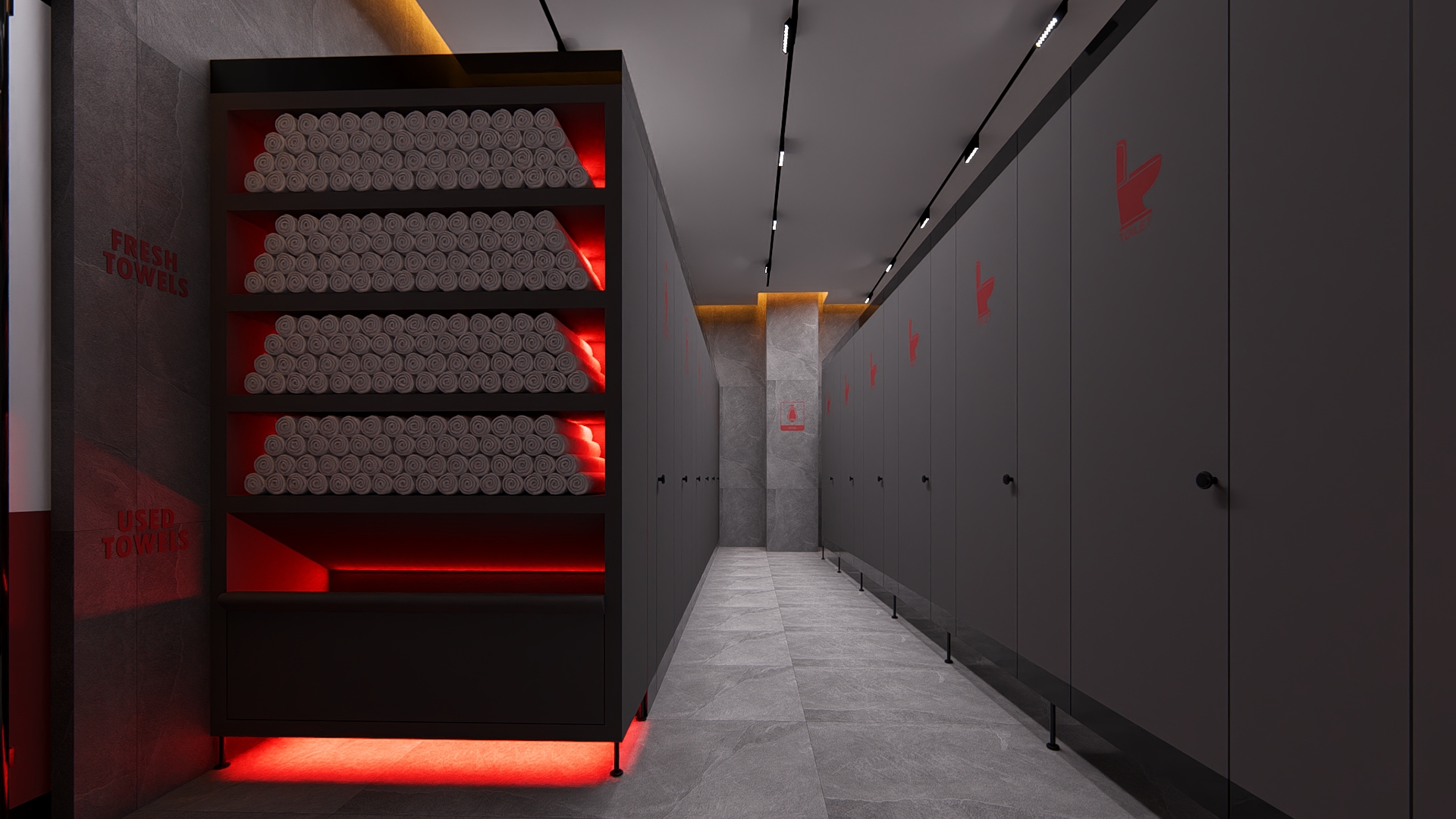 健身房更衣室及湿区室内设计-29