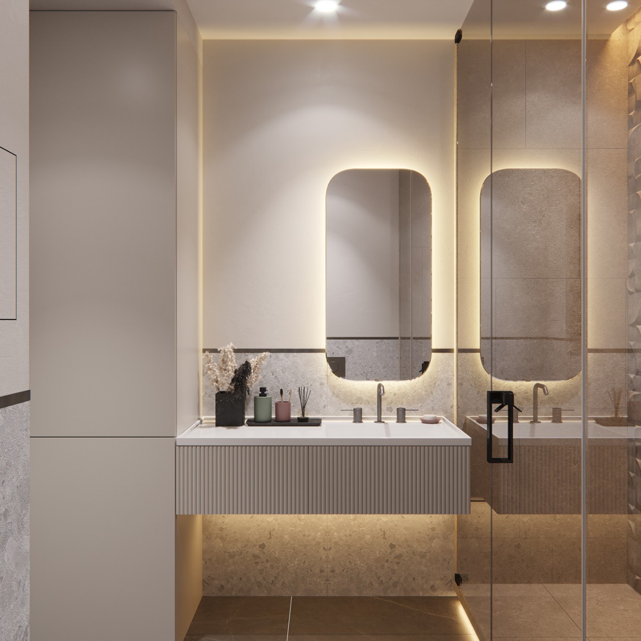 高级灰+原木 经典的自然生态材料和明快的家具相结合-29