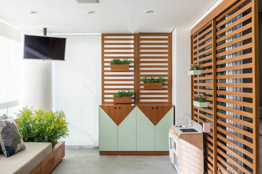 巴西 Moema 公寓 | 清新木质设计,打造舒适住宅空间-10