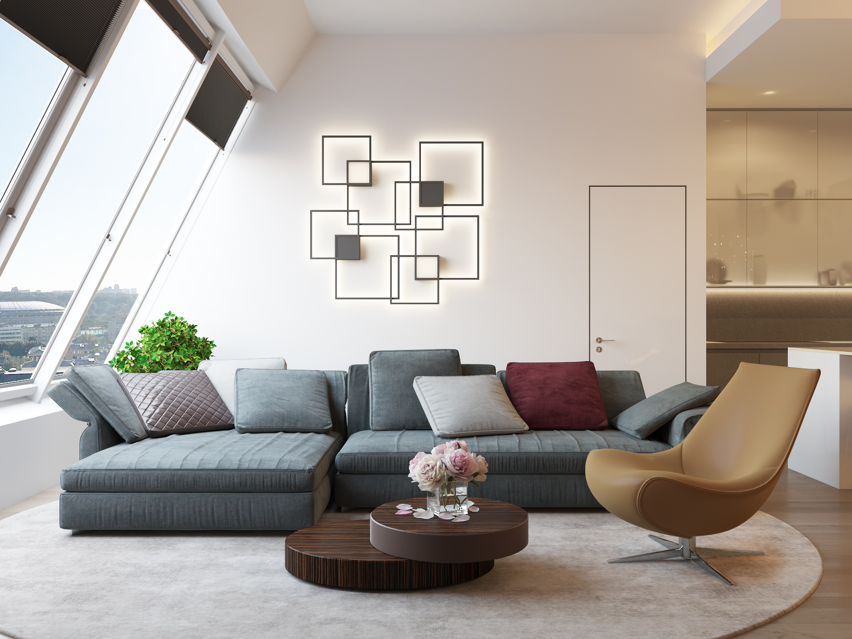 莫斯科顶层公寓,简约奢华的空间艺术-0