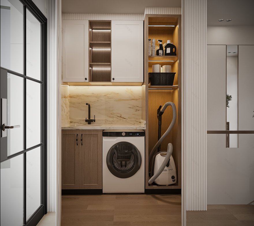 Warm Minimal Living │ Modern Cozy Apartment Design-26