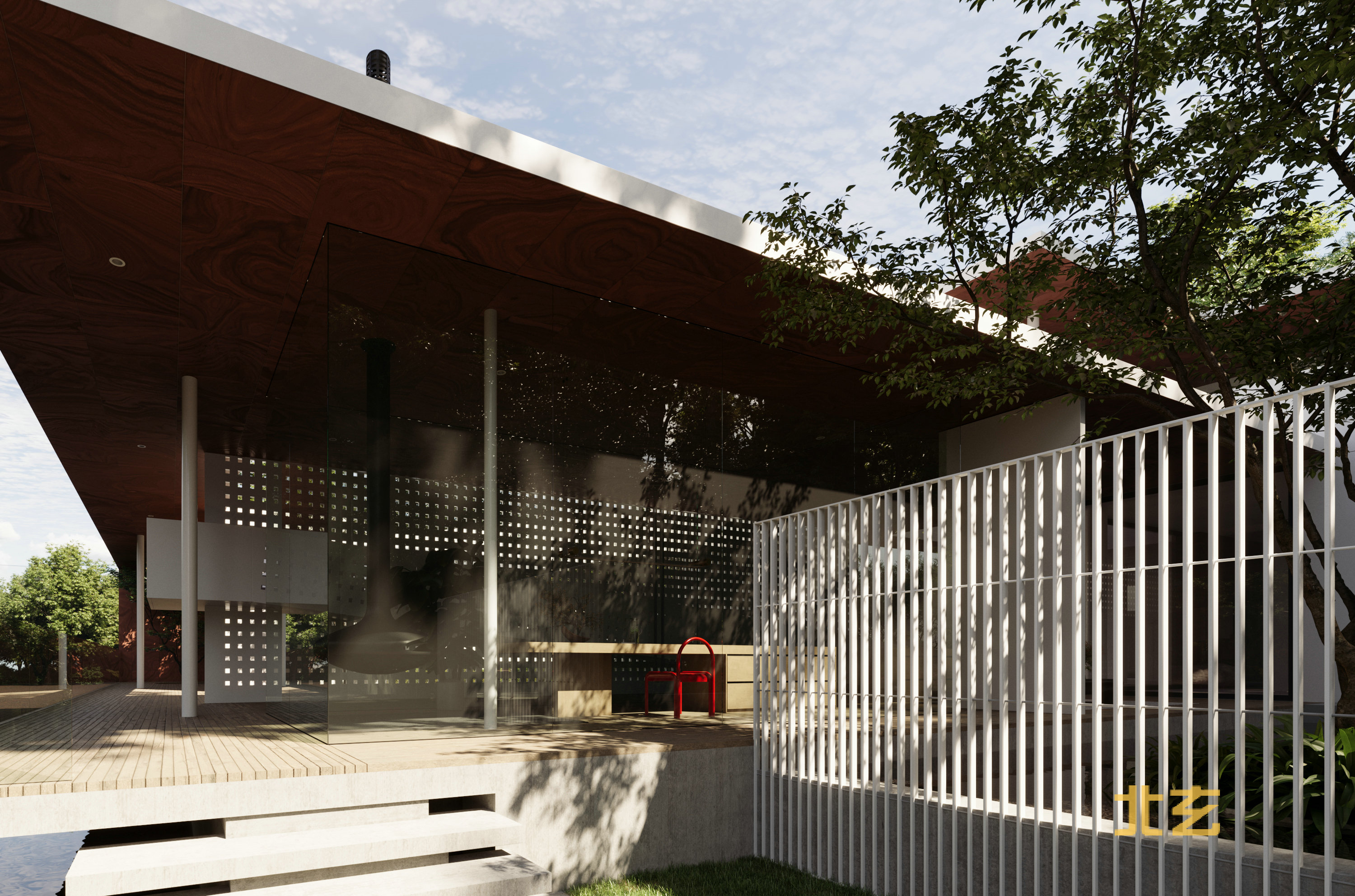 上海北玄/北玄教育/室内外别墅渲染-10