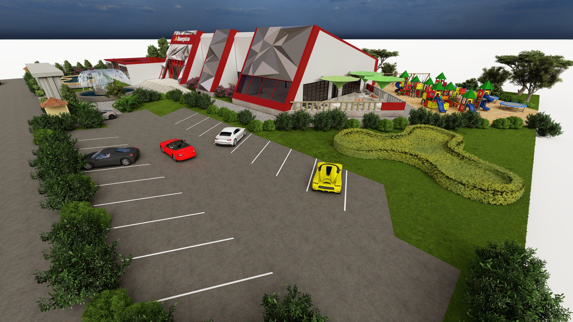 flame pizza 餐厅设计丨一名建筑系学生-13