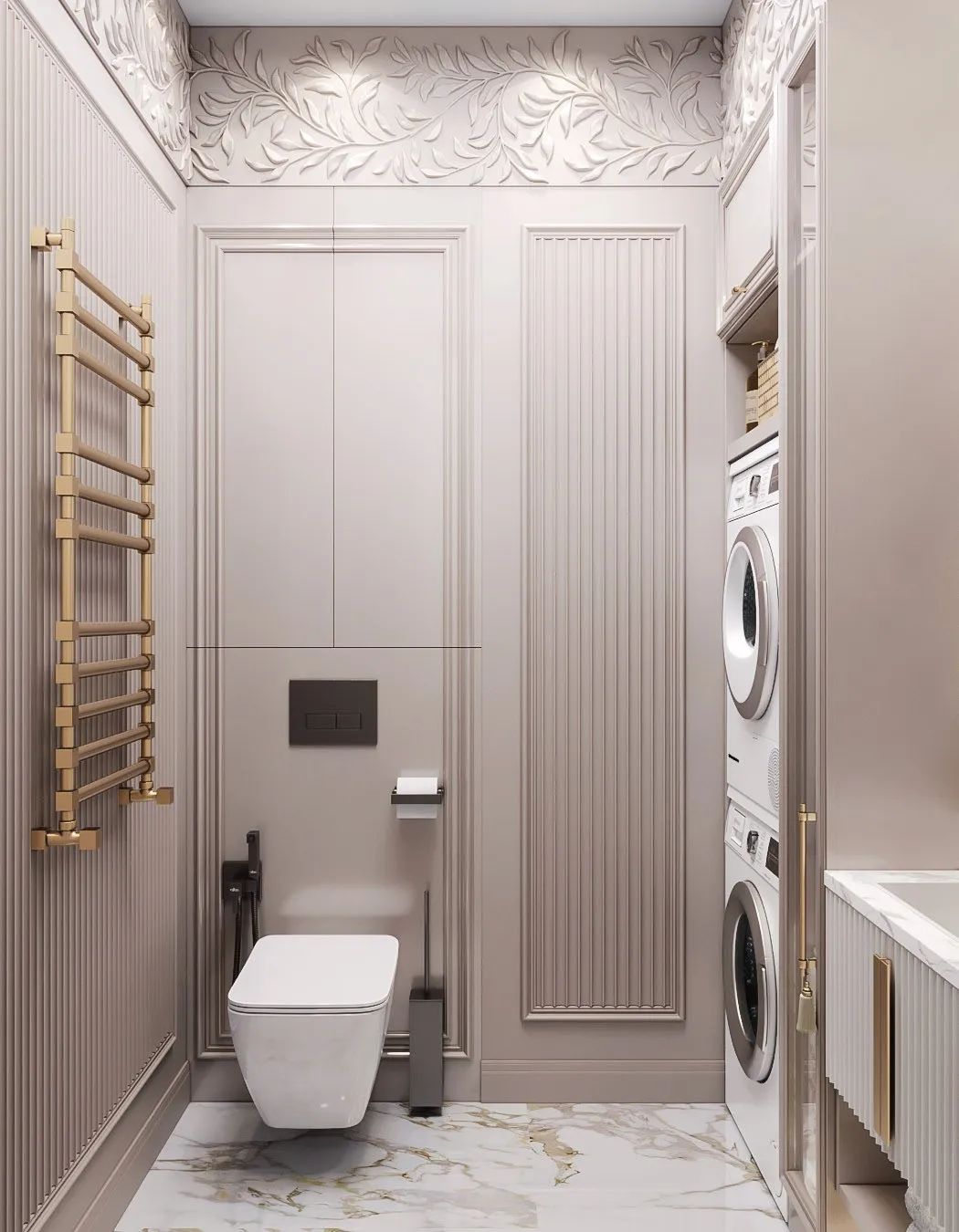 87㎡黄铜轻奢时尚家居丨Artis Interiors-51