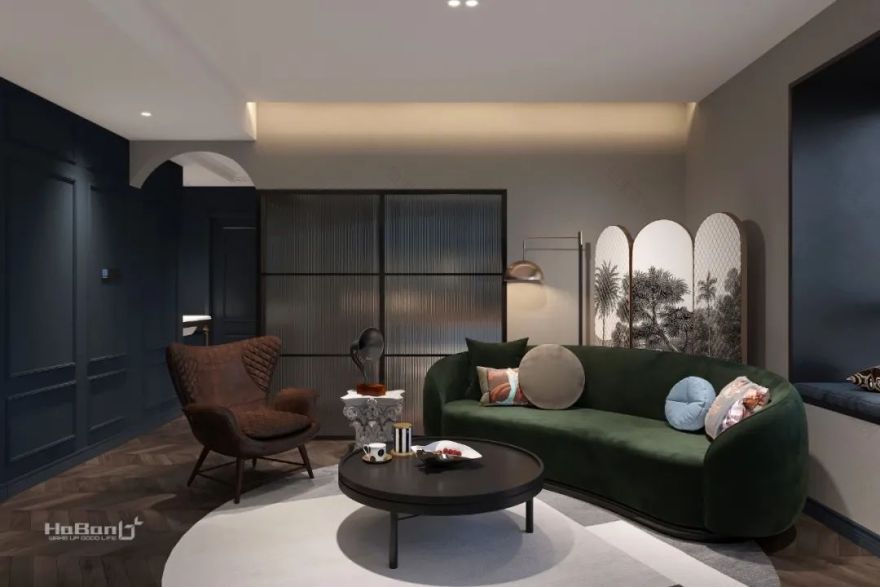 麓山国际·因特拉肯 90 平米复古轻奢空间-10