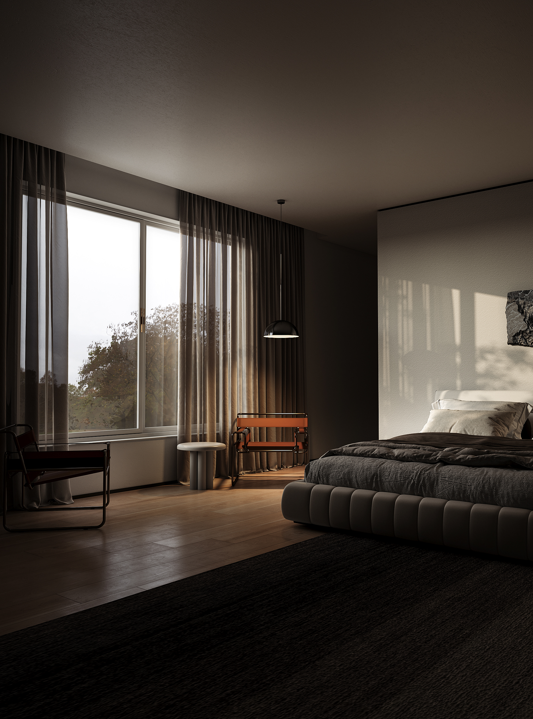 超有氛围感的卧室丨孔令现-5