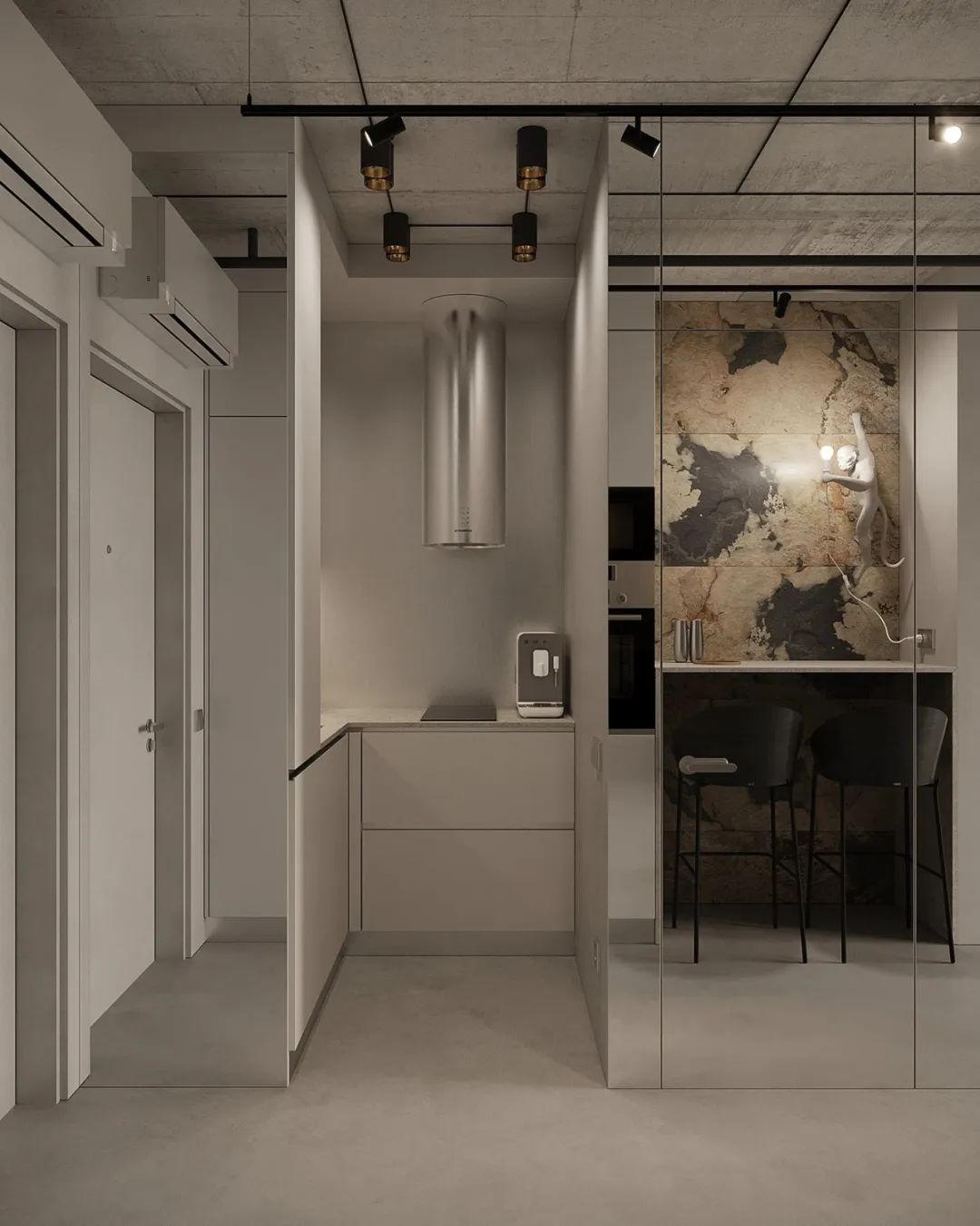 26㎡独居小宅设计丨Nastia Perchyk-11