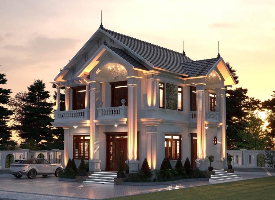 35套二层坡顶别墅设计方案丨NEOHouse vn-19