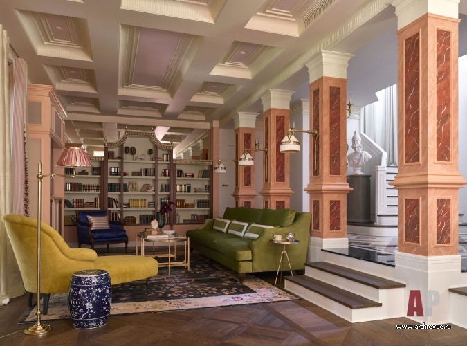 经典两层带阁楼住宅室内设计项目丨俄罗斯莫斯科丨阿列菲耶娃·奥莉皮阿达,阿丽季切娃·伊琳娜-20