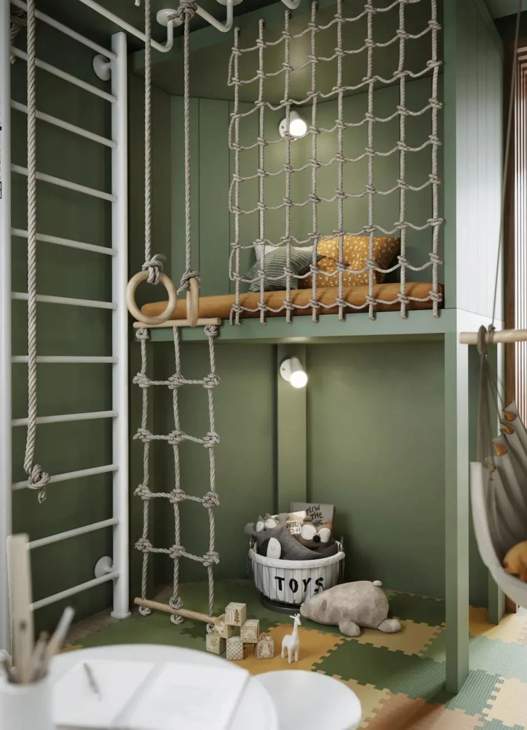 98㎡亲子宅 | 童趣游乐场与自然舒适空间的完美融合-30