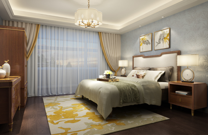 上海汤臣高尔夫别墅新中式简约美式设计-11