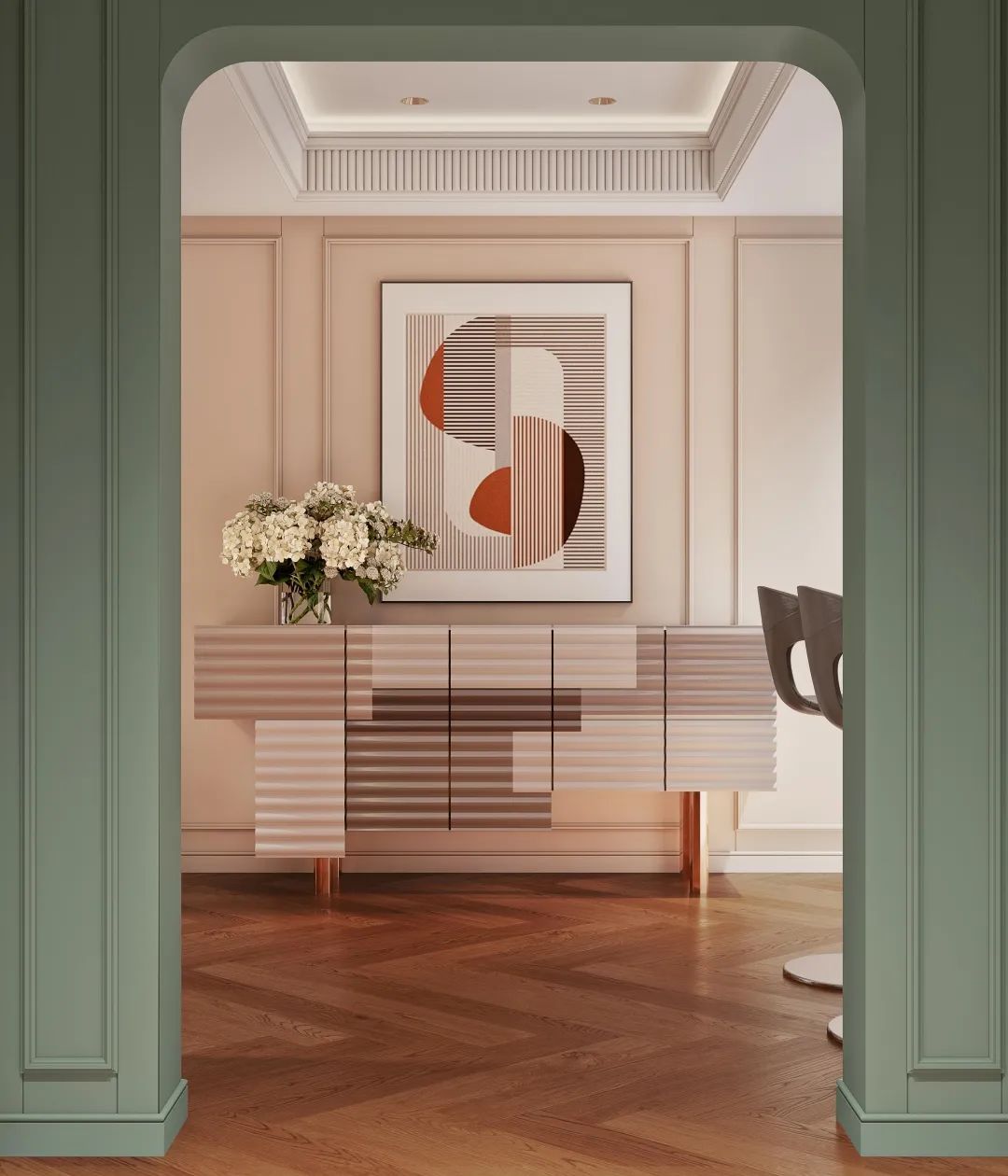 上海茂名公馆现代时尚与法式经典融合设计丨中国上海丨上海示觉室内设计事务所-14